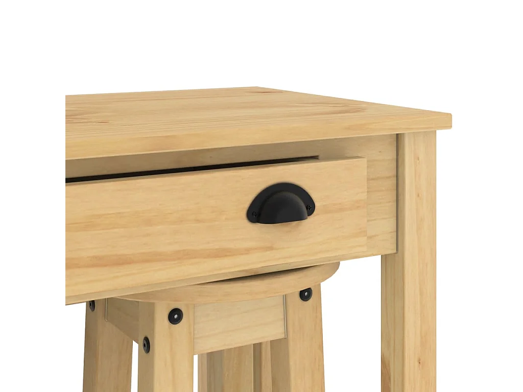3-tlg. Bar-Set Massivholz Kiefer