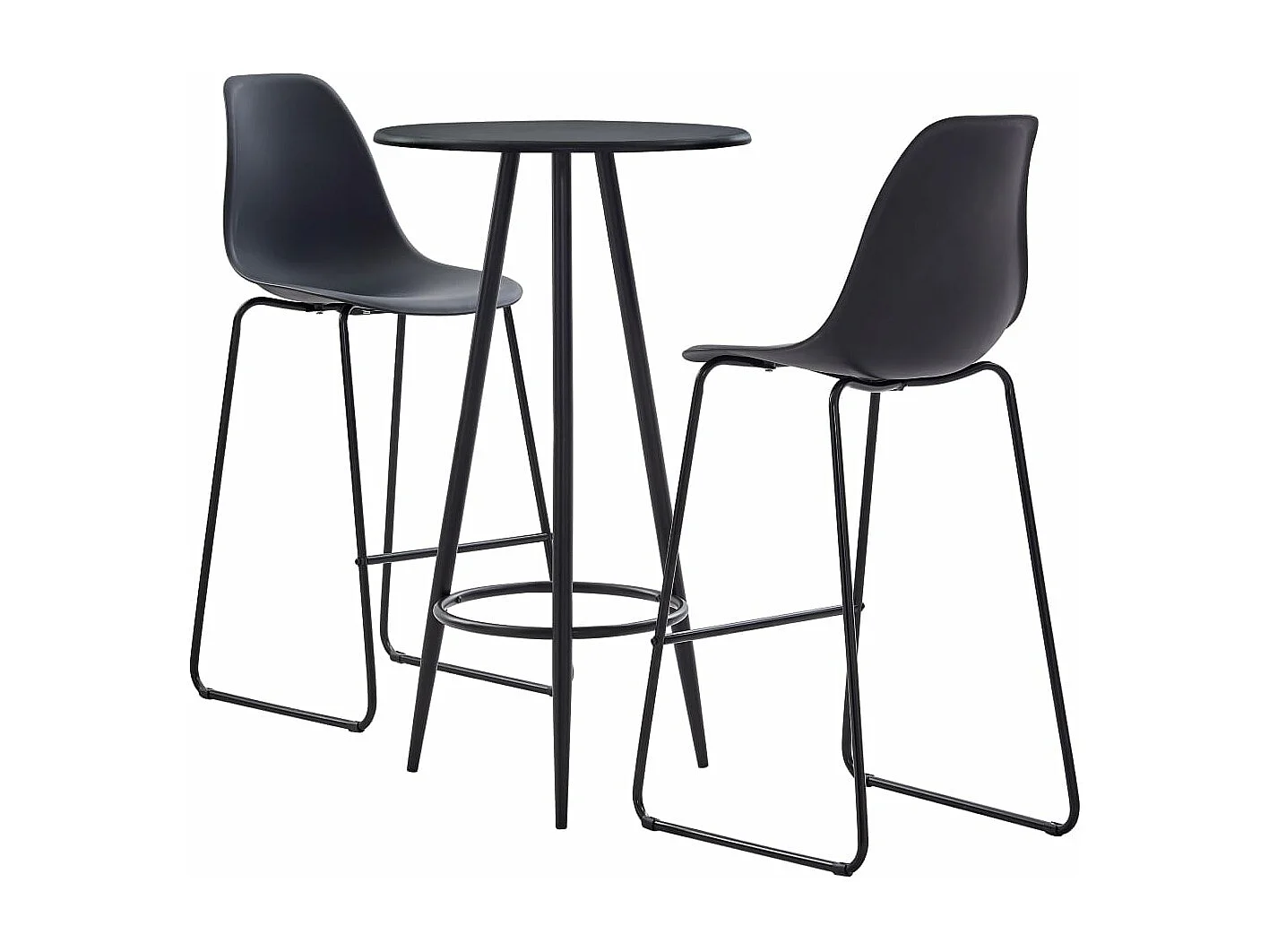 Ensemble de bar 3 pcs Plastique Noir