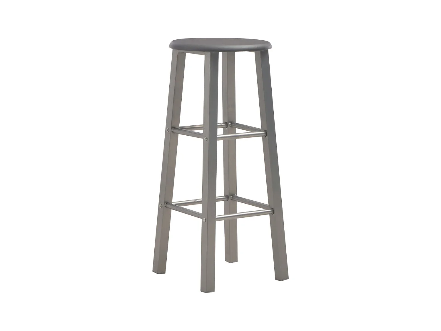 Set mesa y sillas altas de cocina 3 pzas madera acero antracita