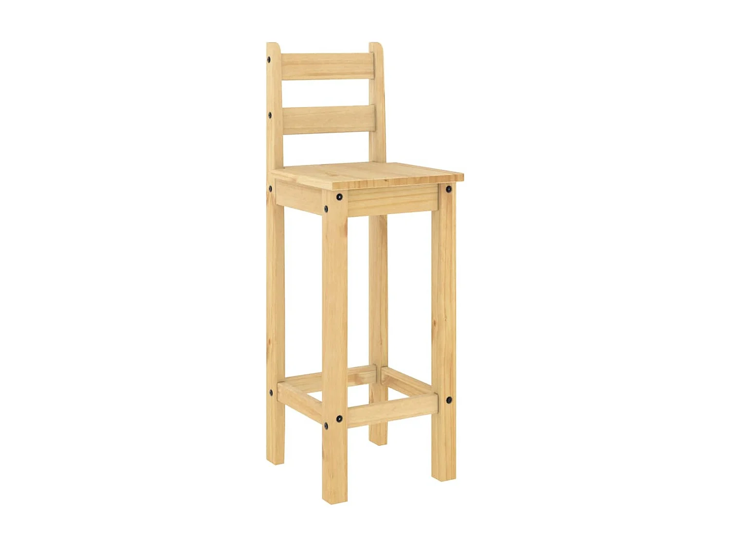 Chaises de bar lot de 2 bois de pin solide