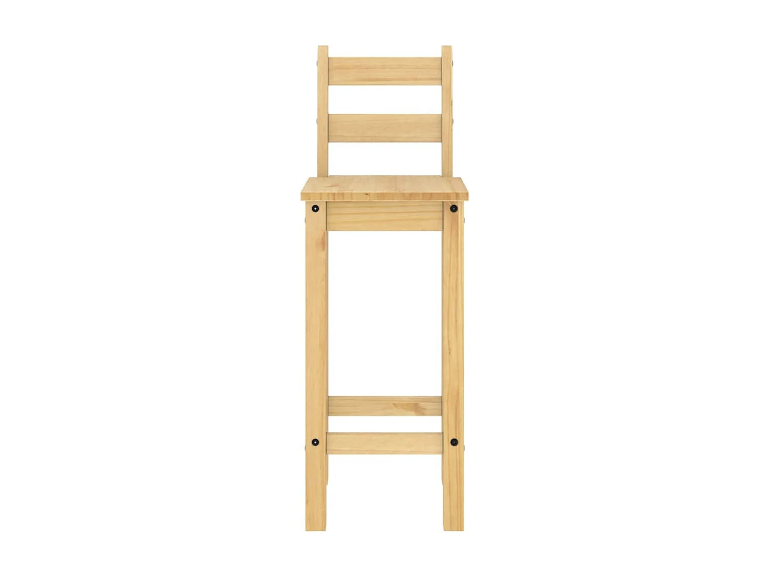 Chaises de bar lot de 2 bois de pin solide