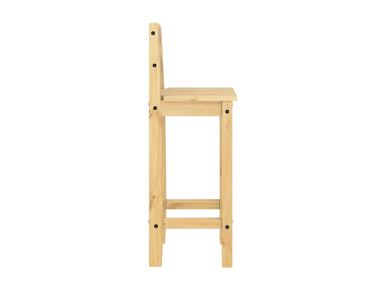 Chaises de bar lot de 2 bois de pin solide
