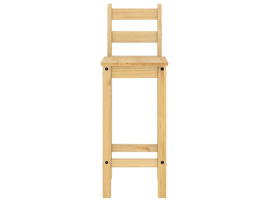 Chaises de bar lot de 2 bois de pin solide