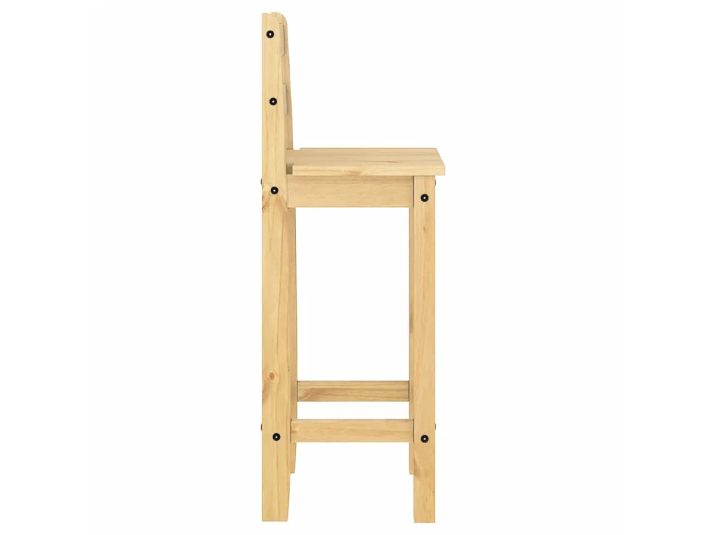 Ensemble de bar 3 pcs Bois de pin massif