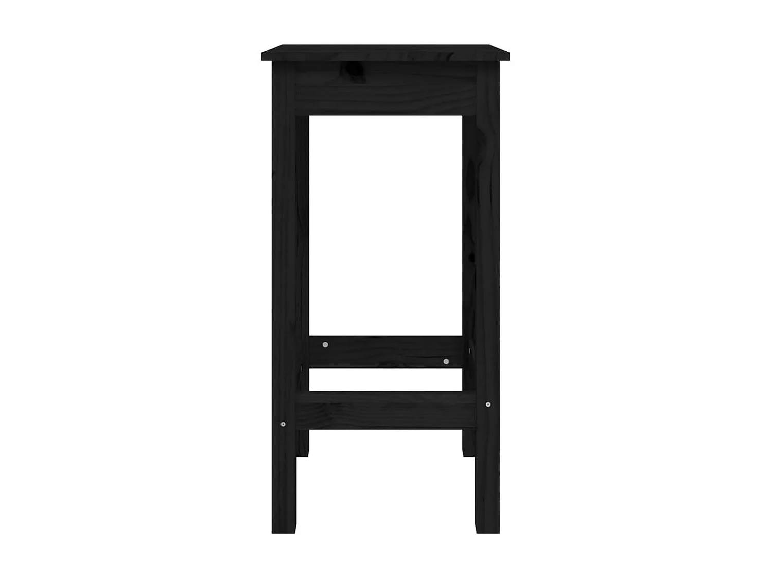 Ensemble de bar 5 pcs Noir Bois de pin massif