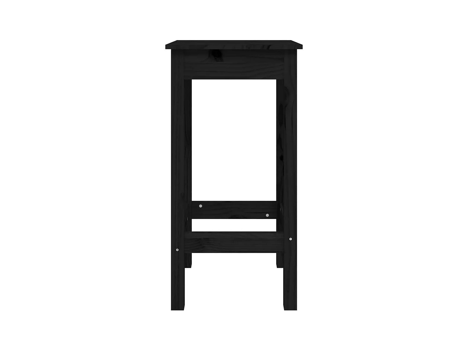 Ensemble de bar 5 pcs Noir Bois de pin massif