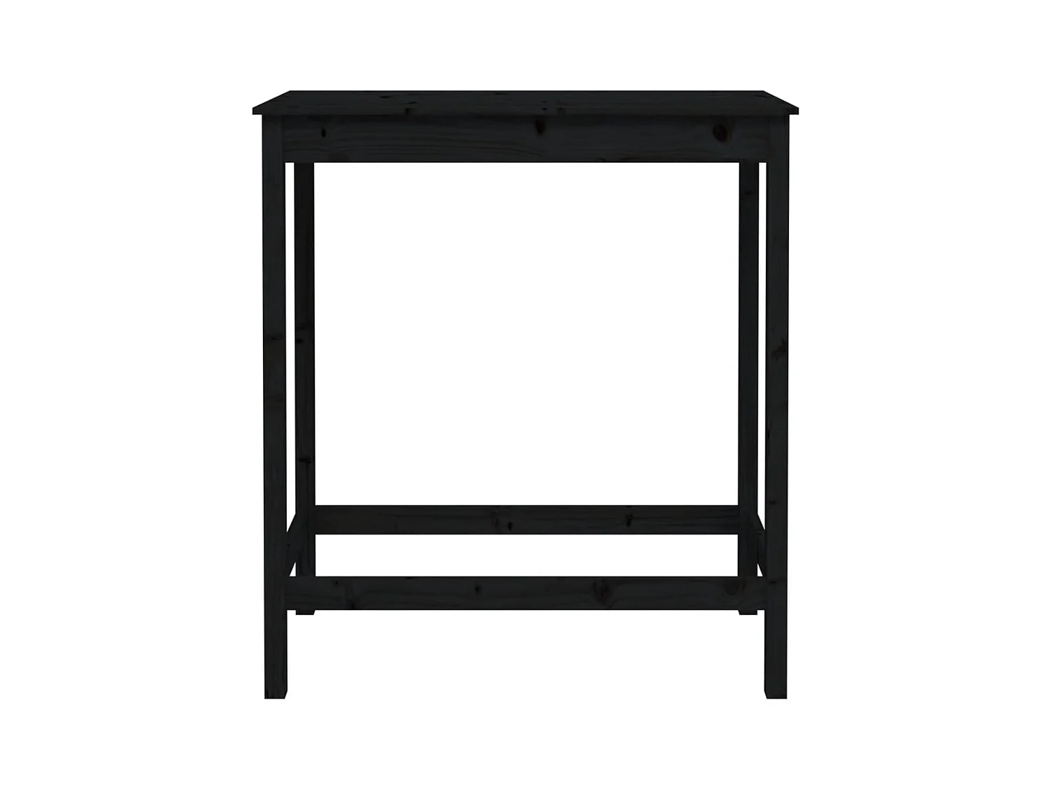 Ensemble de bar 5 pcs Noir Bois de pin massif