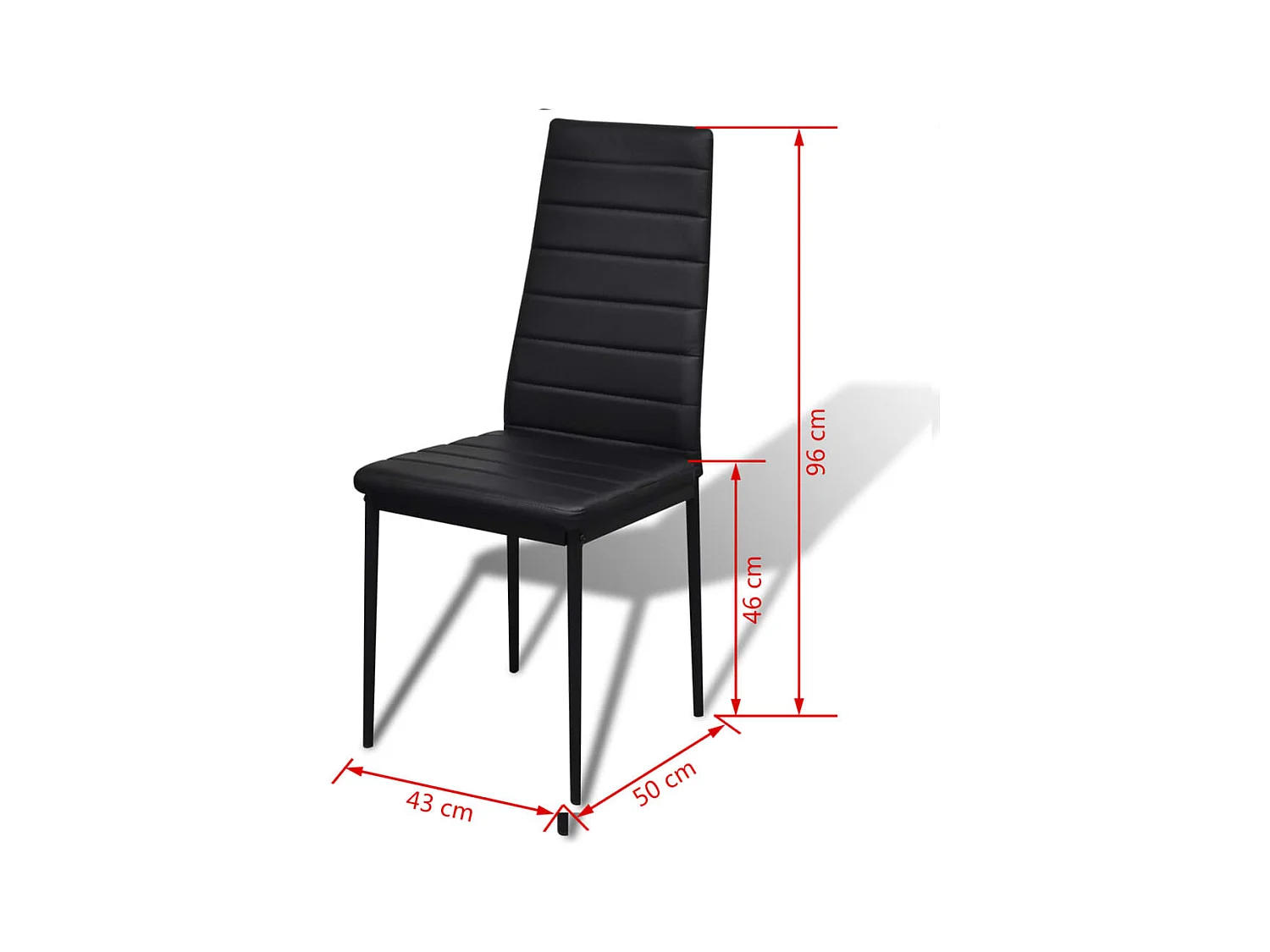 Ensemble de table pour salle à manger cinq pièces noir
