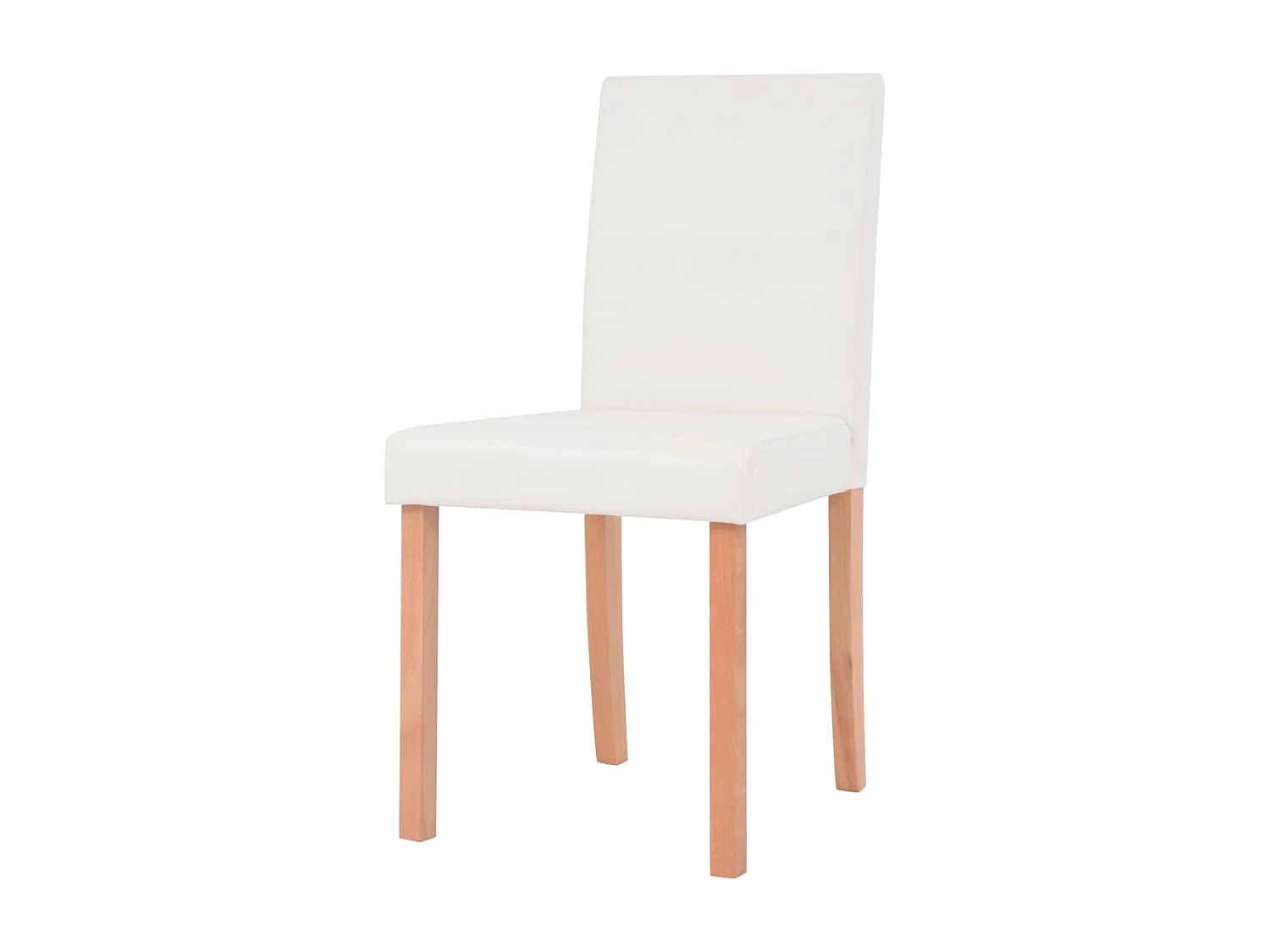 Sedie e Tavolo Pranzo 7 pz in Pelle Artificiale Quercia Crema