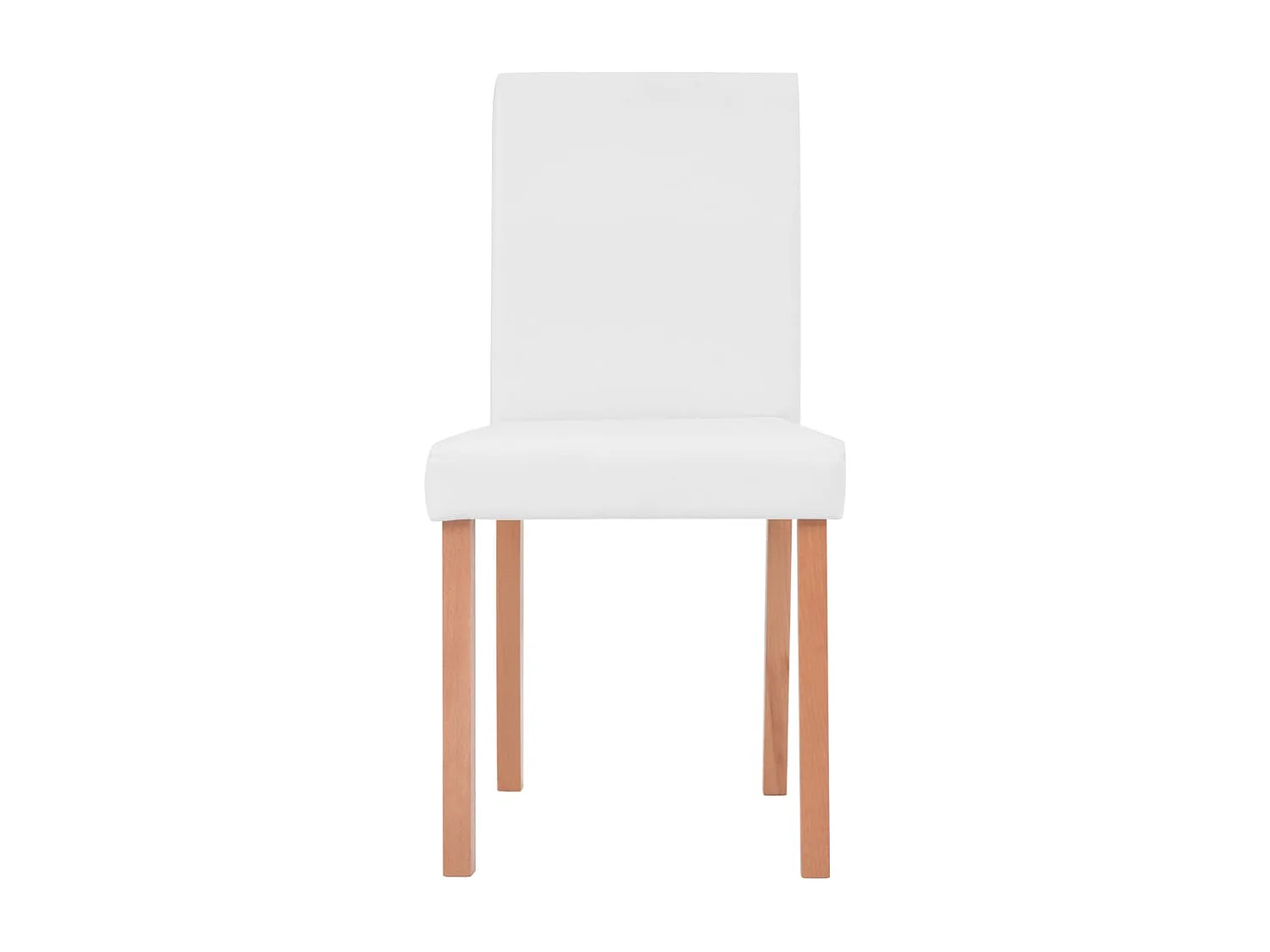 Sedie e Tavolo Pranzo 7 pz in Pelle Artificiale Quercia Crema