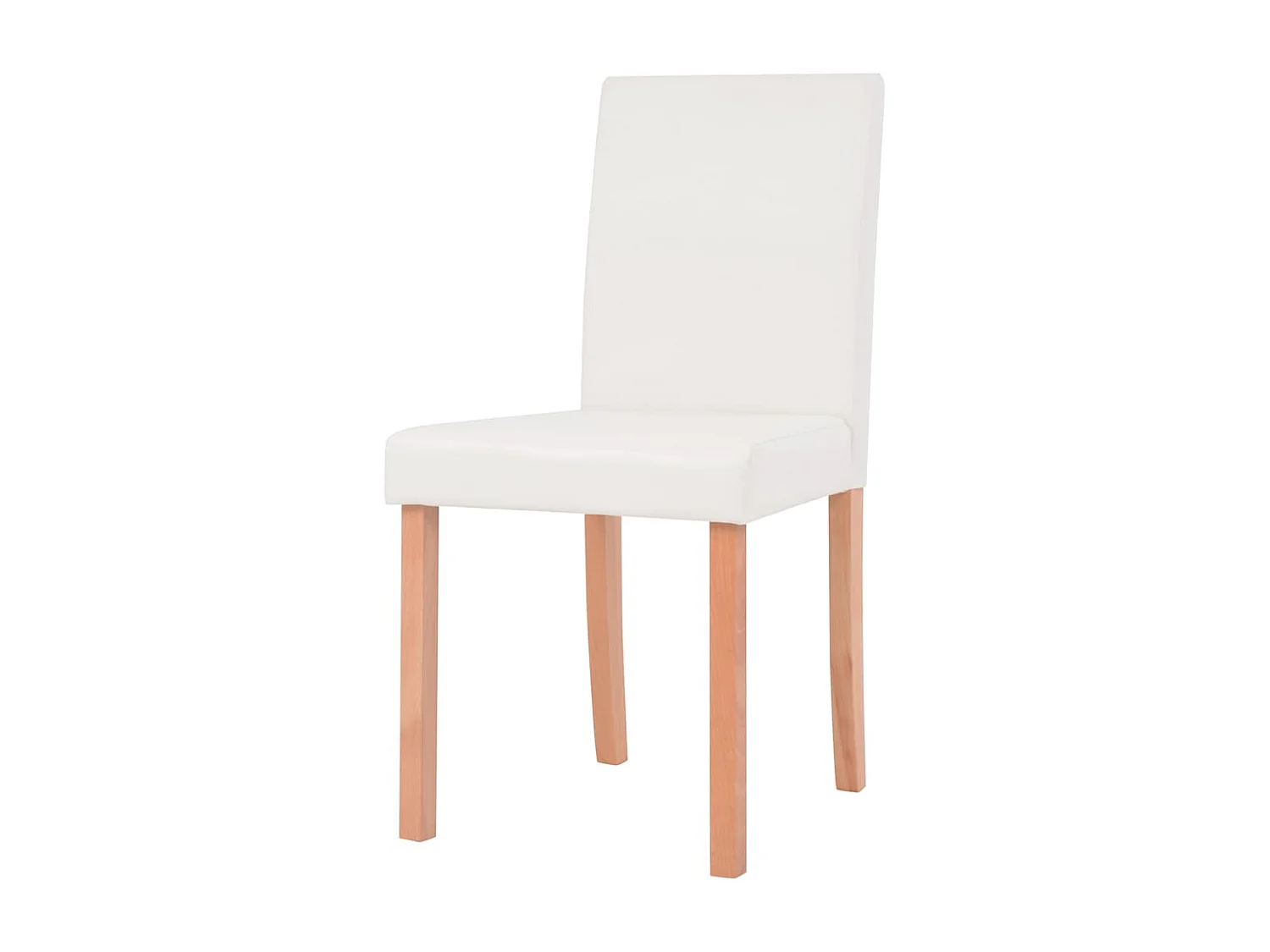 Mesa e cadeiras de jantar 7 pcs couro artificial carvalho creme