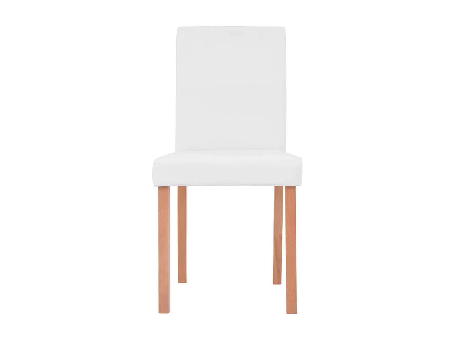 Mesa e cadeiras de jantar 7 pcs couro artificial carvalho creme