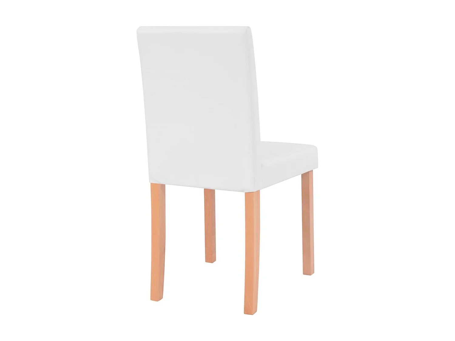 Mesa e cadeiras de jantar 7 pcs couro artificial carvalho creme