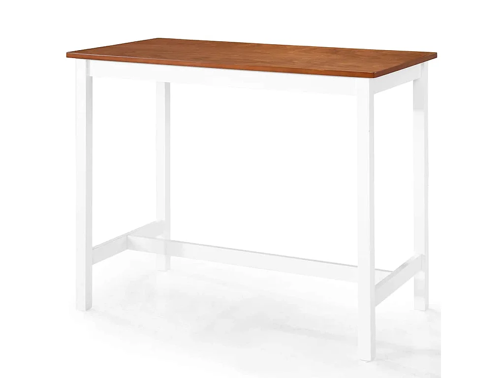 Bartafel- en krukkenset massief hout 5-delig
