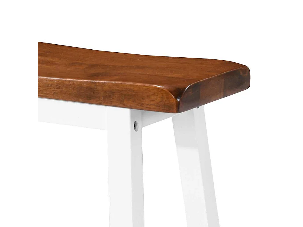 Bartafel- en krukkenset massief hout 5-delig