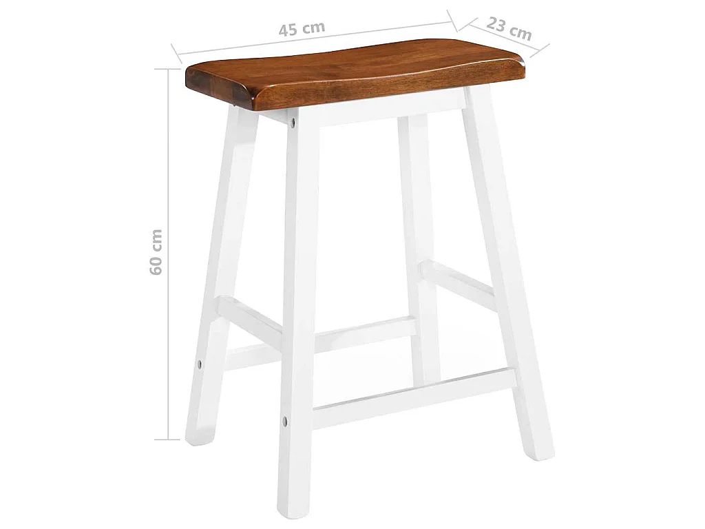 Table de bar et tabouret 3 pcs Bois massif