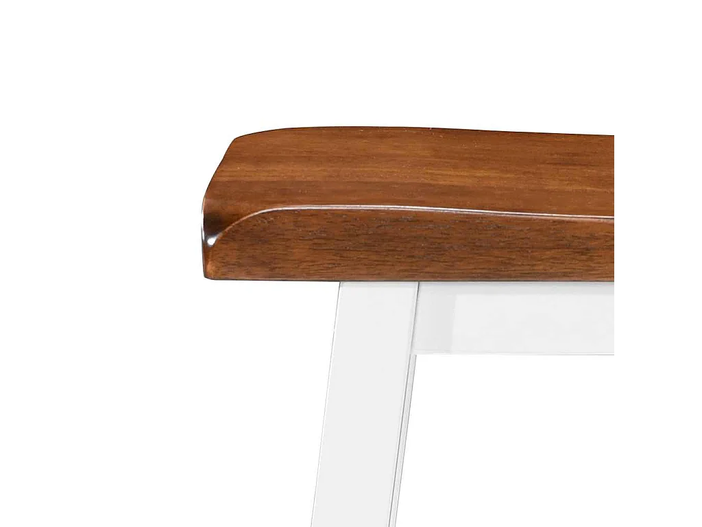Table de bar et tabouret 3 pcs Bois massif