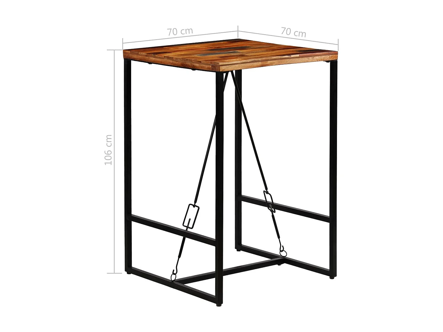 Bar-Set 3-tlg. Altholz Massiv und Echtes Ziegenleder