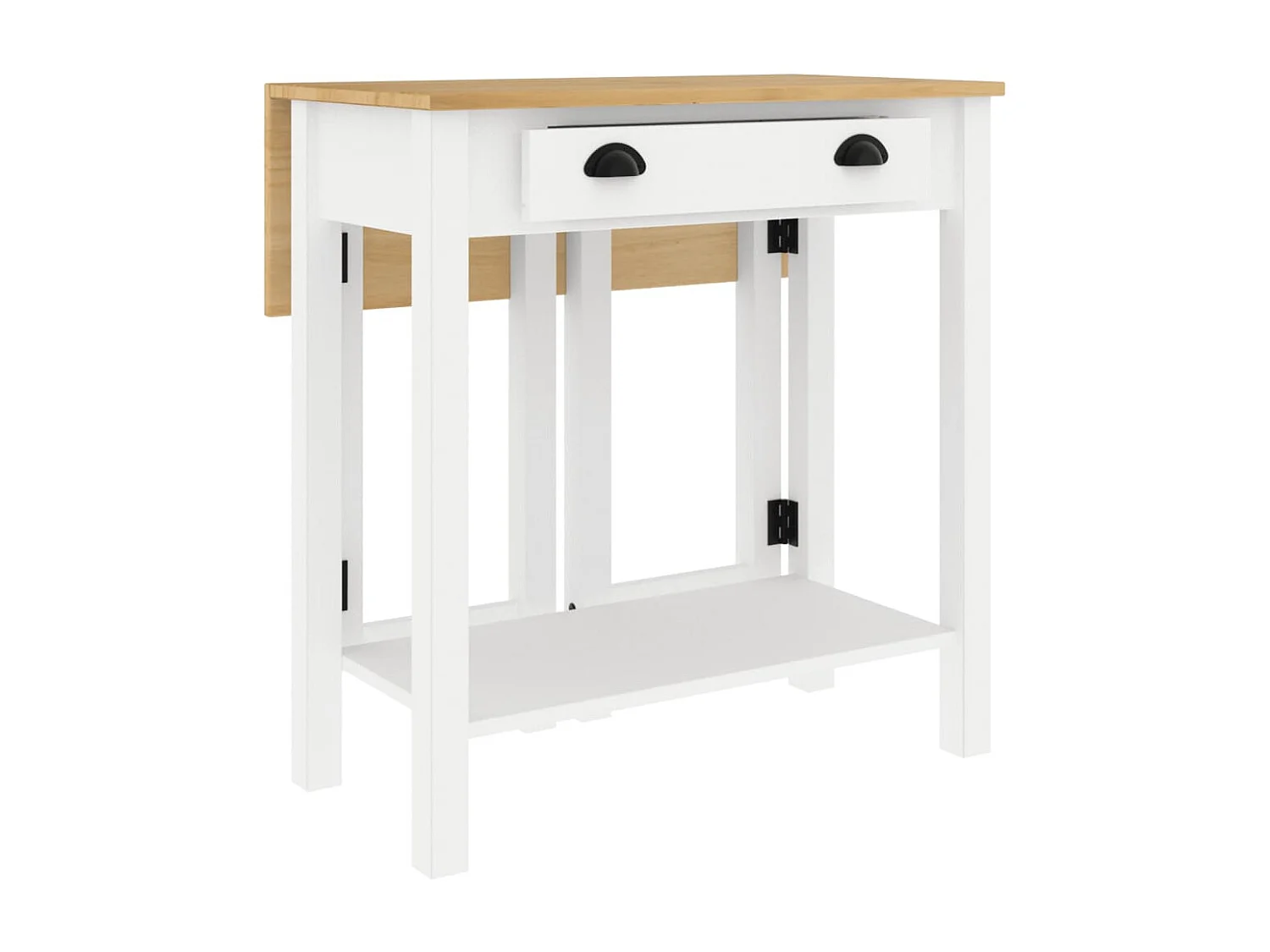 3-delige Barset massief grenenhout wit