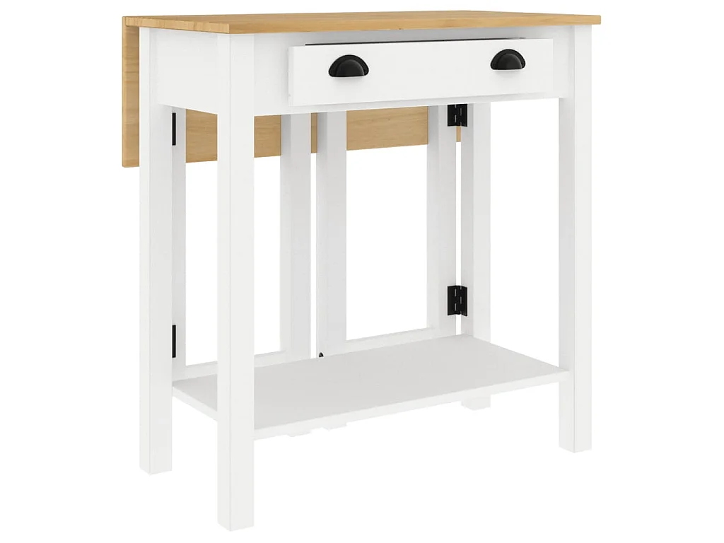 3-tlg. Bar-Set Weiß Massivholz Kiefer