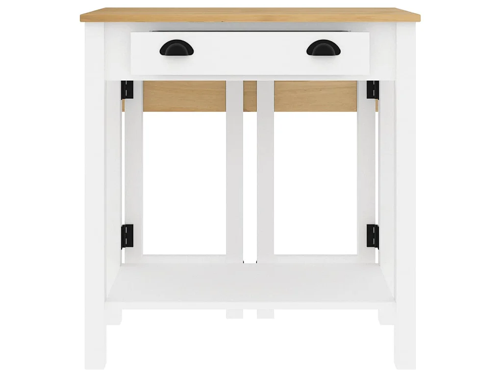 3-tlg. Bar-Set Weiß Massivholz Kiefer