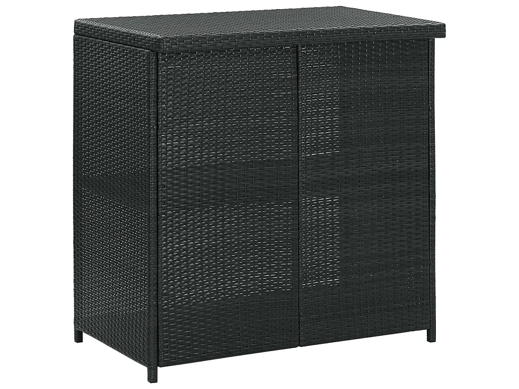 Ensemble de bar 3 pcs Résine tressée Noir