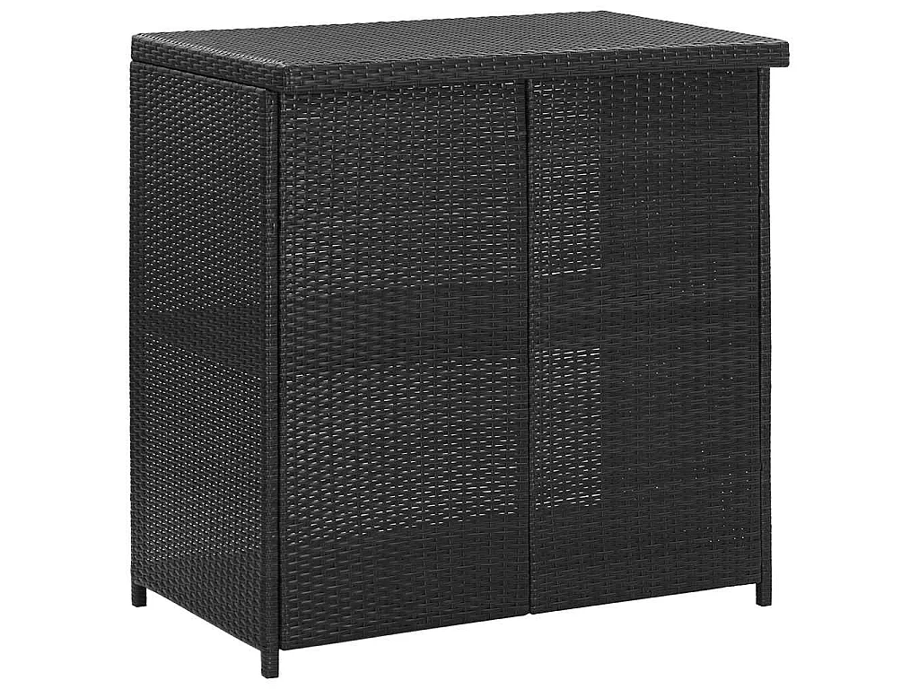 Ensemble de bar 3 pcs Résine tressée Noir