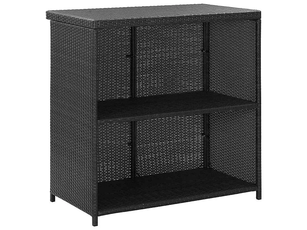 Ensemble de bar 3 pcs Résine tressée Noir
