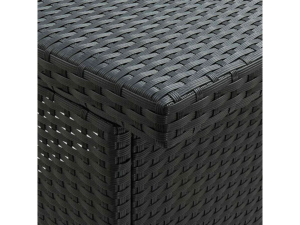 Ensemble de bar 3 pcs Résine tressée Noir