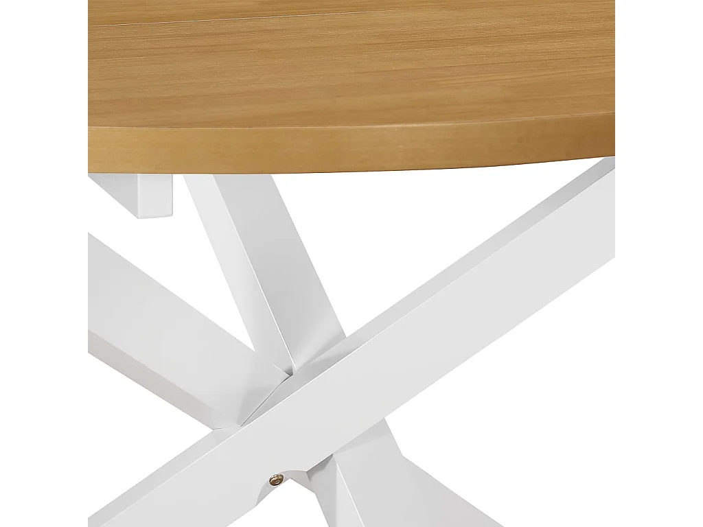 Mobilier de salle à manger 5 pcs MDF Blanc