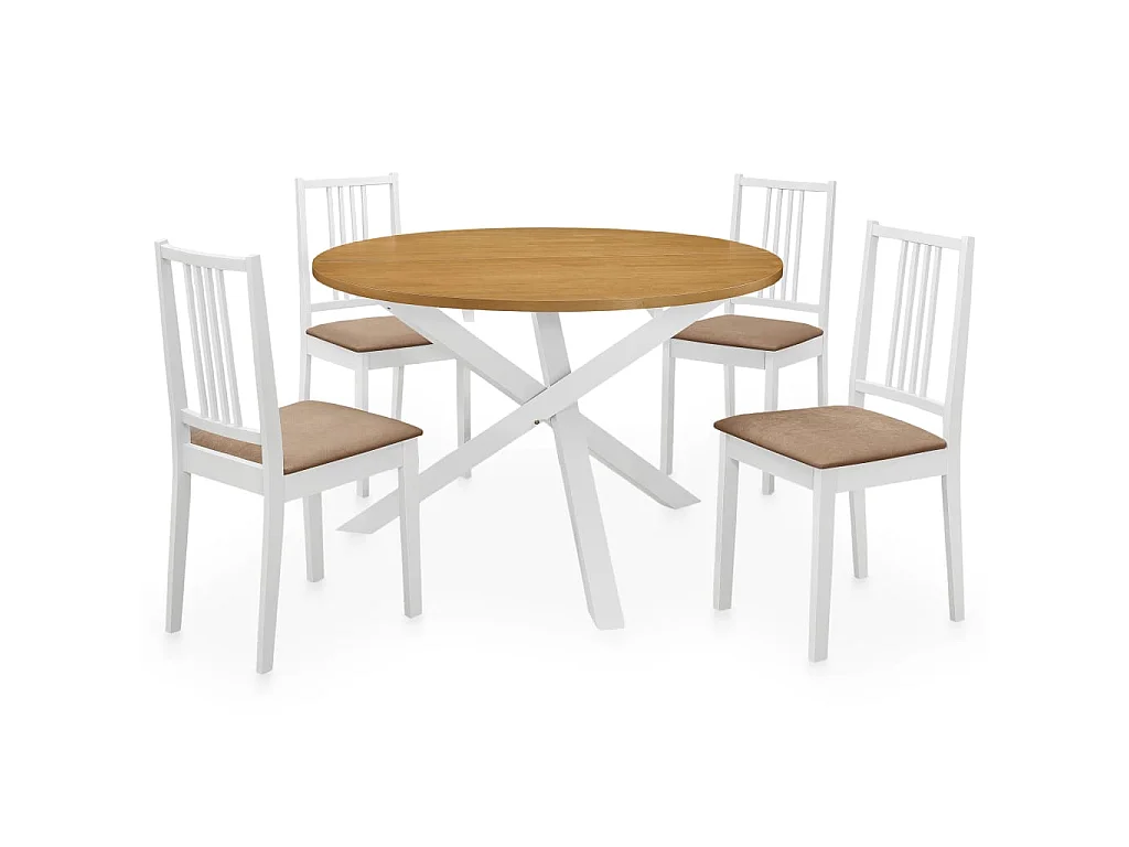 5 pcs conjunto de jantar MDF branco