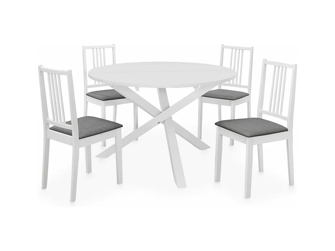 Set per Sala da Pranzo 5 pz in MDF Bianco