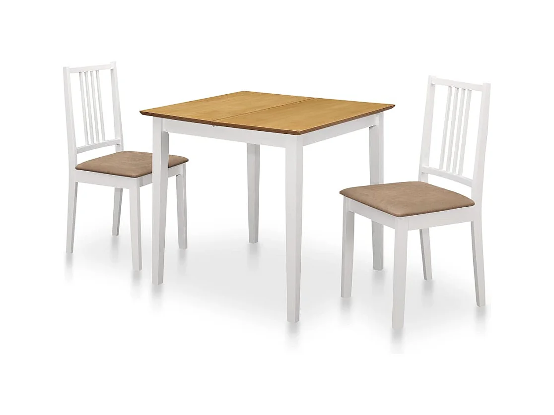 Mobilier de salle à manger 3 pcs MDF Blanc