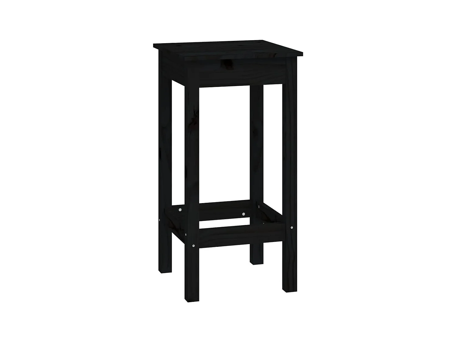 Ensemble de bar 9 pcs Noir Bois de pin massif