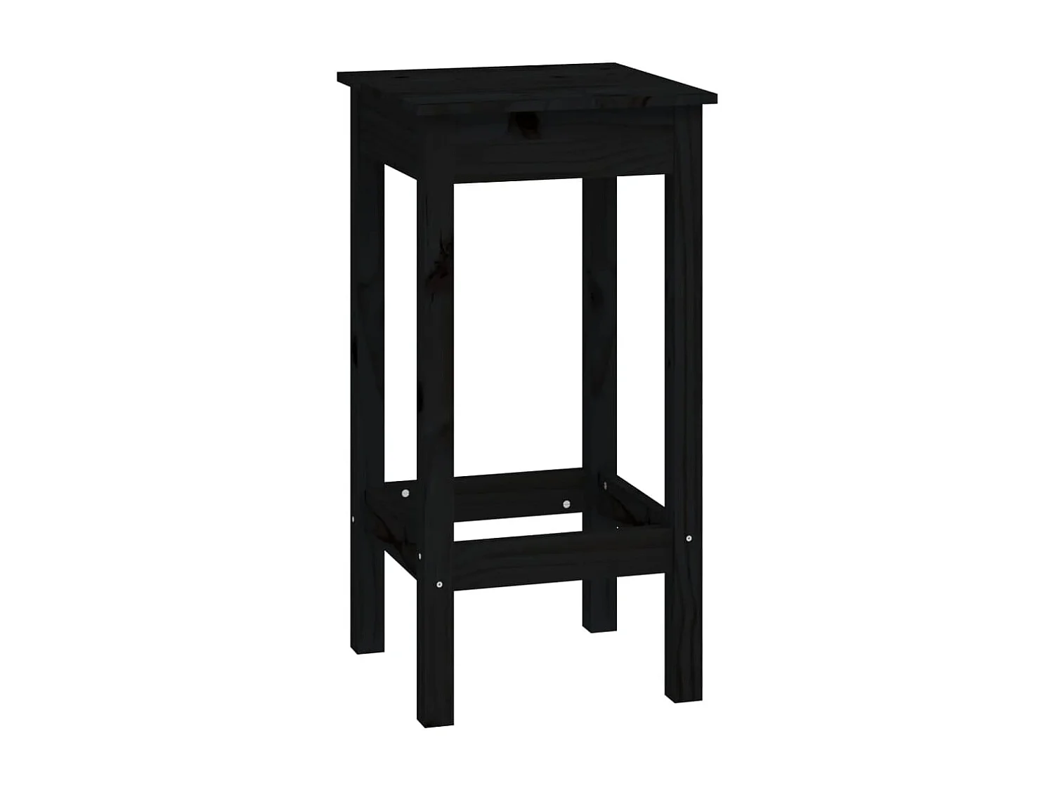 Ensemble de bar 9 pcs Noir Bois de pin massif