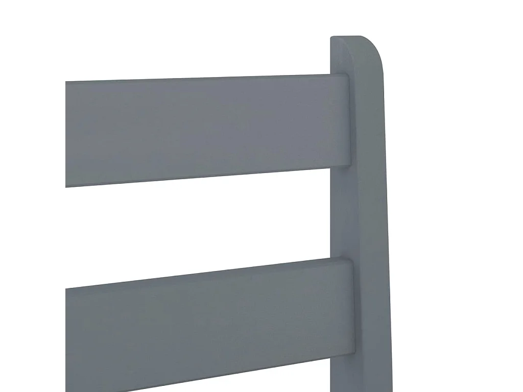 Chaises de bar lot de 2 gris bois de pin solide