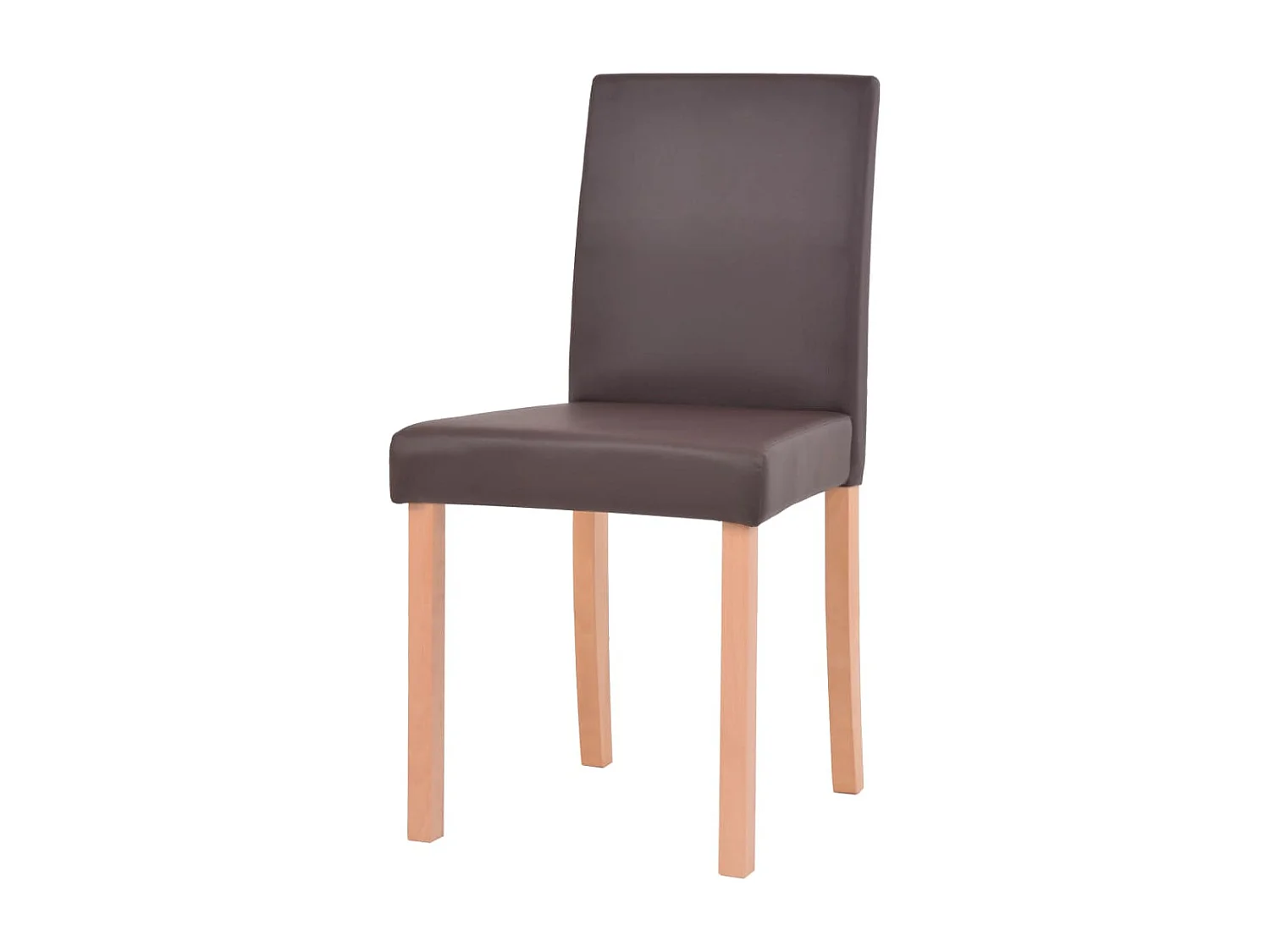 Table et chaises 7 pcs Cuir synthétique Chêne Marron