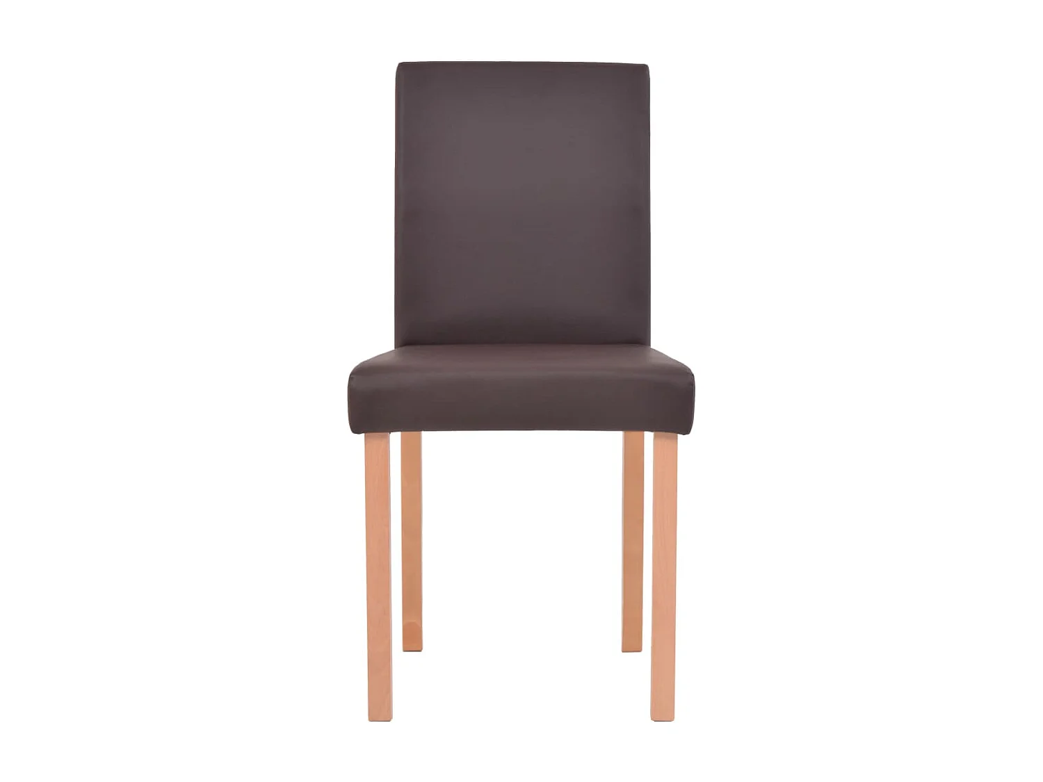Table et chaises 7 pcs Cuir synthétique Chêne Marron