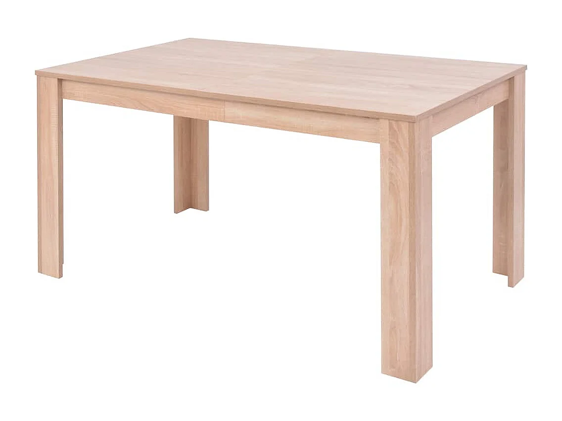 Eettafel met stoelen kunstleer en eikenhout bruin 7 st