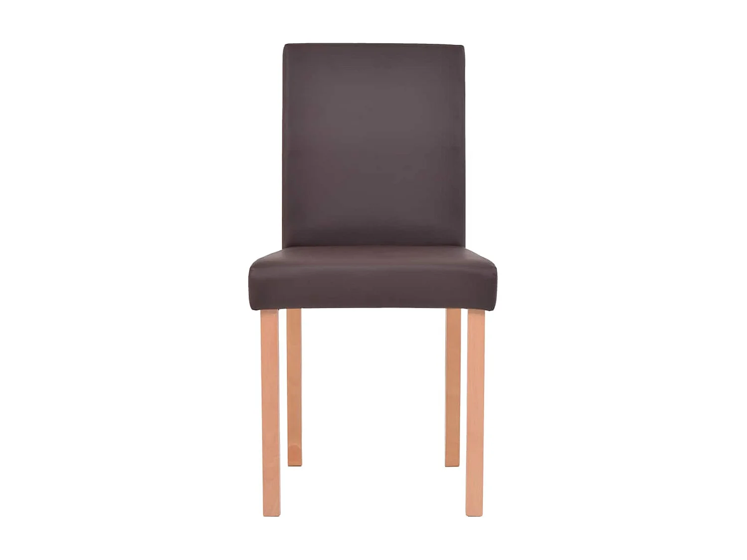 Eettafel met stoelen kunstleer en eikenhout bruin 7 st