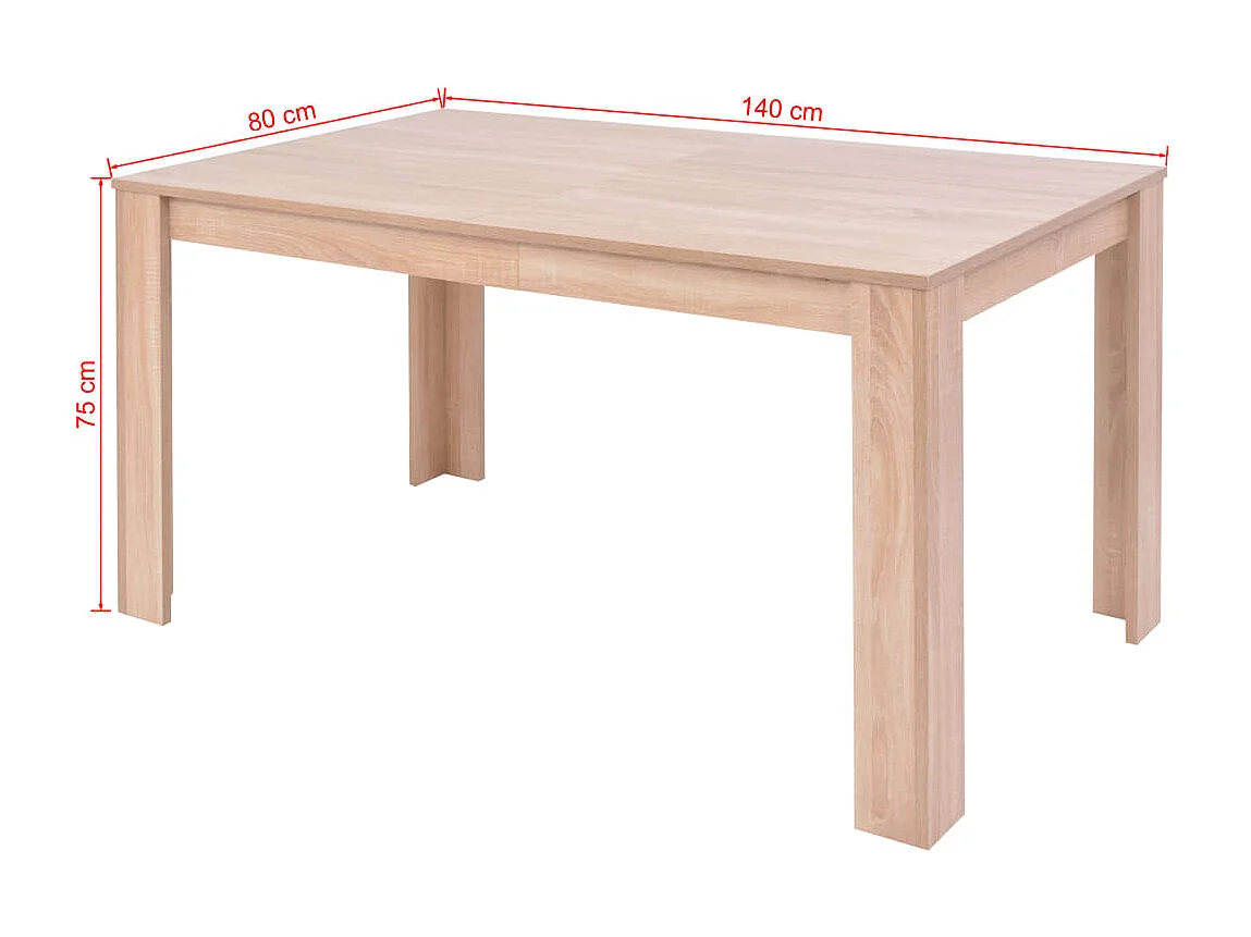 Esszimmertisch und Stühle 7-tlg. Kunstleder Eiche Braun