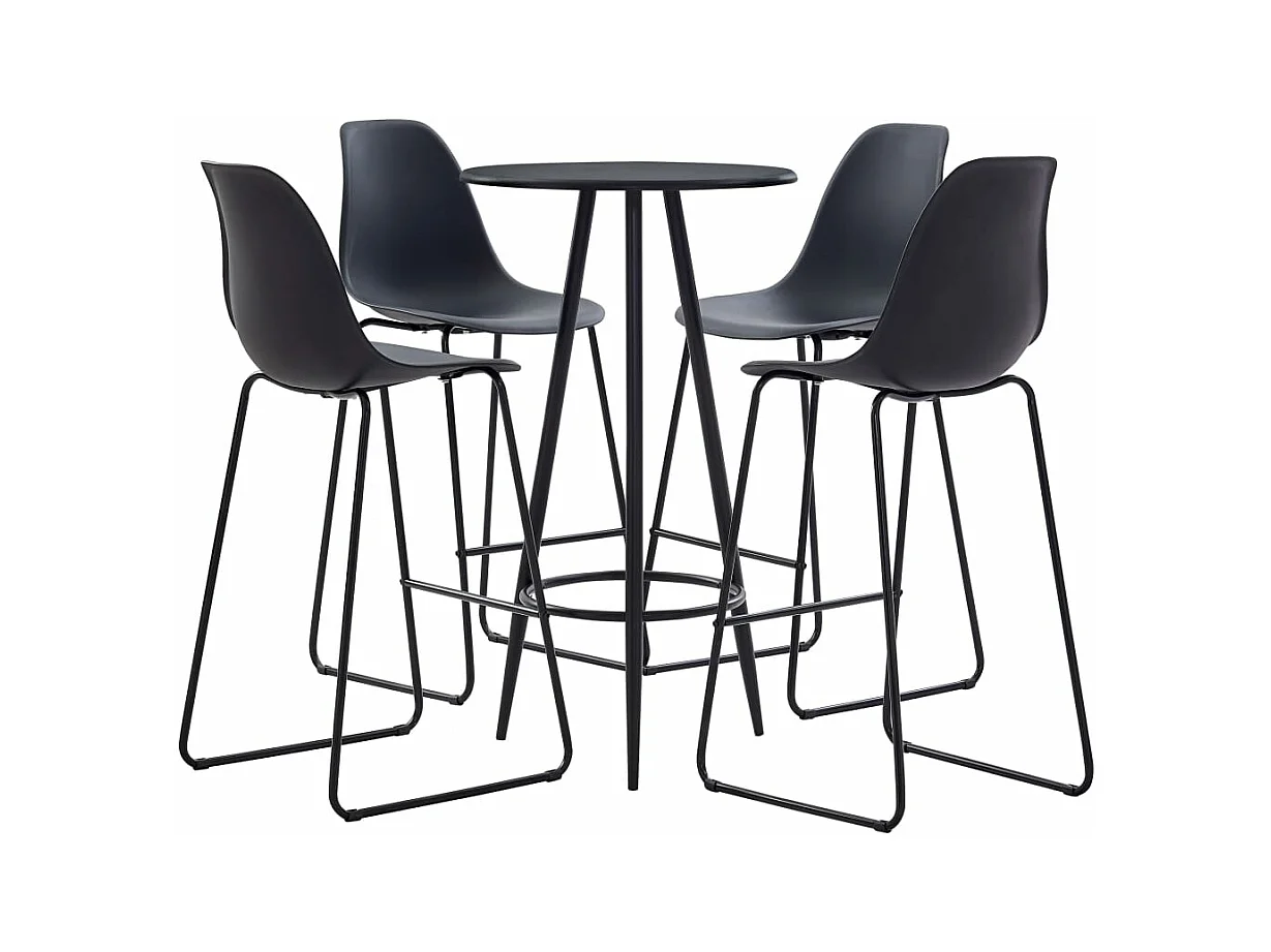 Ensemble de bar 5 pcs Plastique Noir