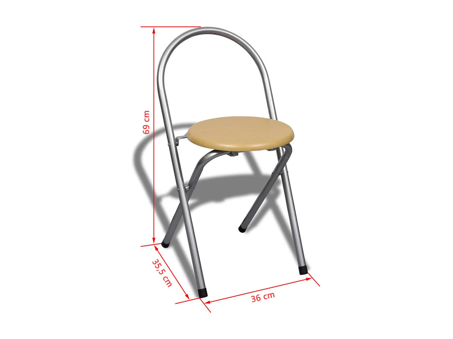 Jeu de bar petit-déjeuner pliable avec 2 chaises
