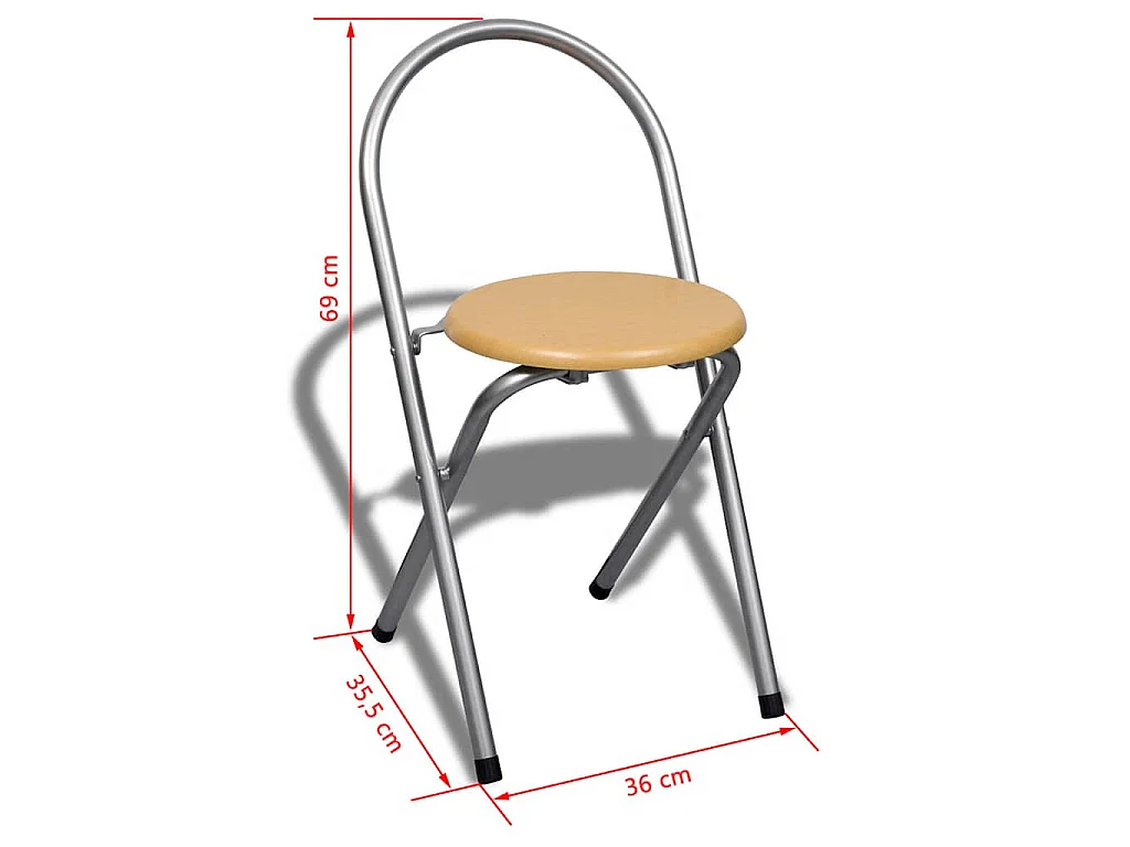 Jeu de bar petit-déjeuner pliable avec 2 chaises