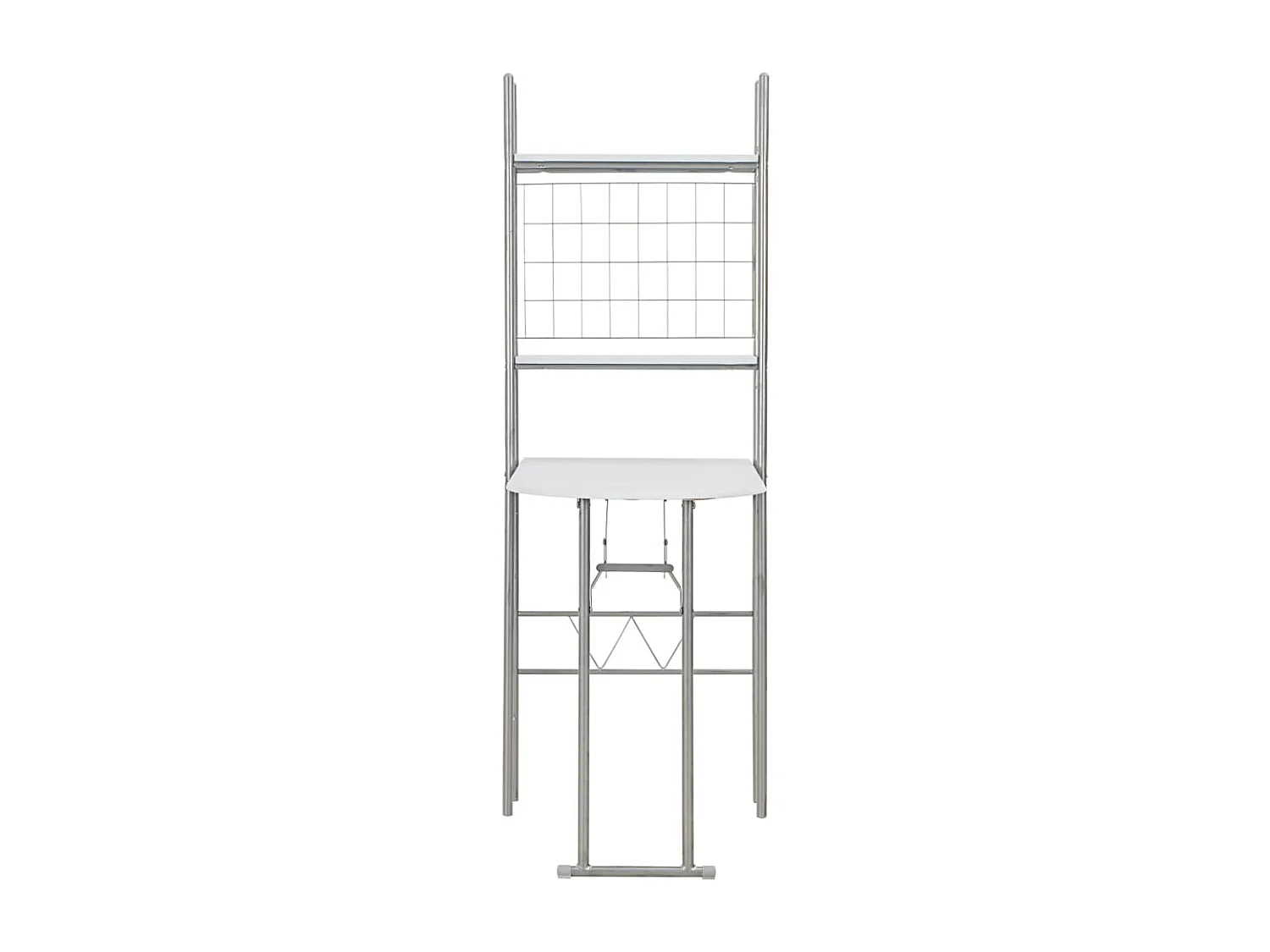 3-delige Eethoek inklapbaar met opbergrek MDF en staal wit