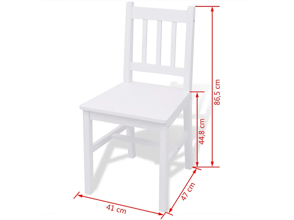 Ensemble de salle à manger 5 pièces Pinède Blanc