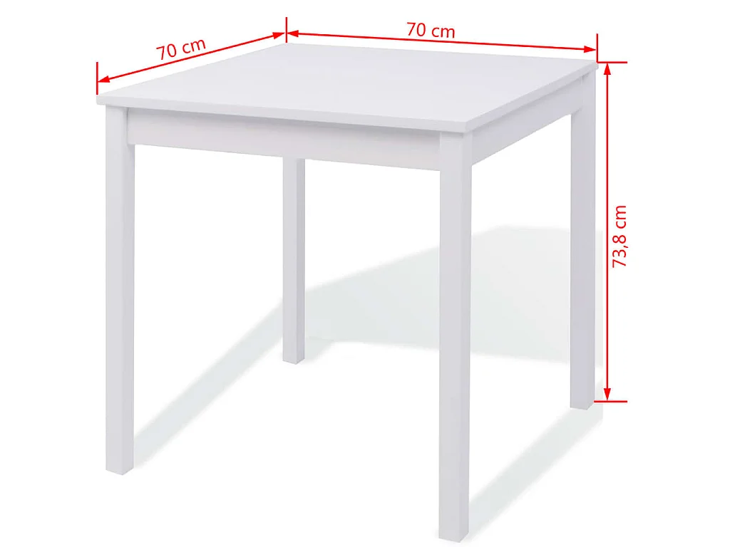Ensemble de salle à manger 5 pièces Pinède Blanc