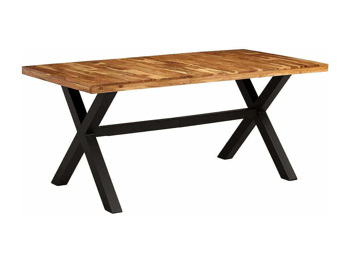 Juego de mesas de comedor 7 uds madera maciza de acacia y mango