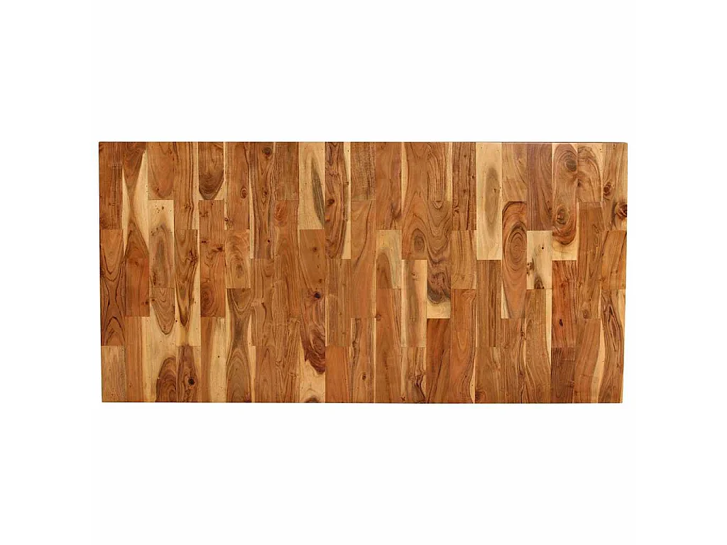 Set Tavolo da Pranzo 7 pz Legno Massello di Acacia e Mango