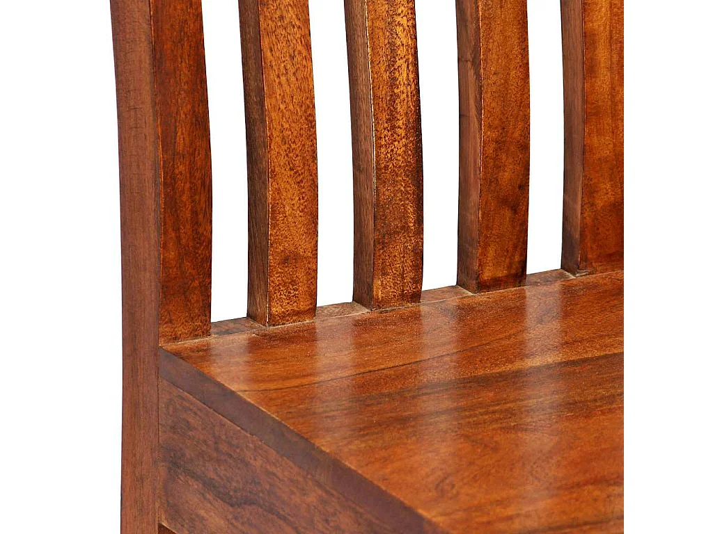 Set Tavolo da Pranzo 7 pz Legno Massello di Acacia e Mango